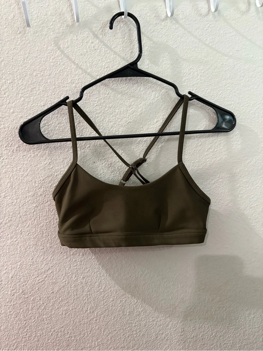 ALO Yoga Olive Green Strappy Sports Bralette